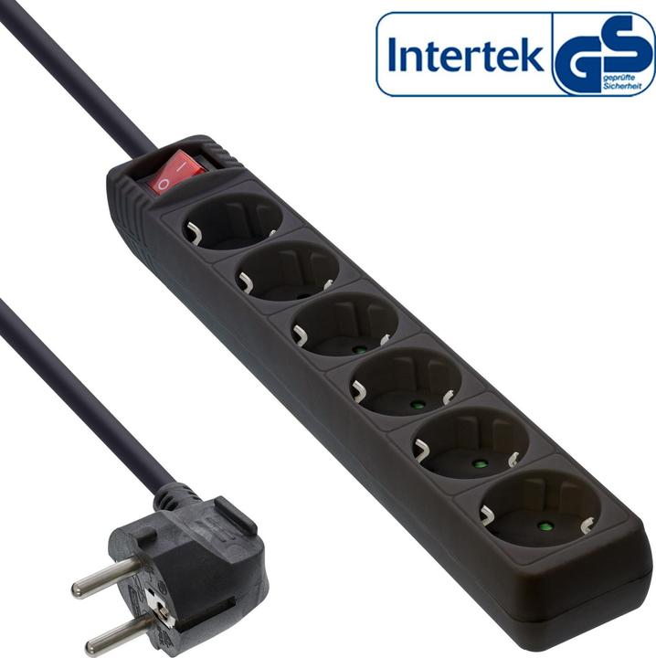 Produktbild InLine Steckdosenleiste (6 x, CEE 7/3, 5 m)