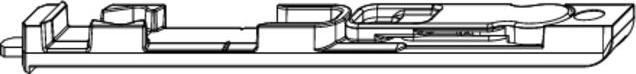 Produktbild Maco Kantriegel unten, für 4 mm Falzluft, R8, L=170 mm, silber (55409)