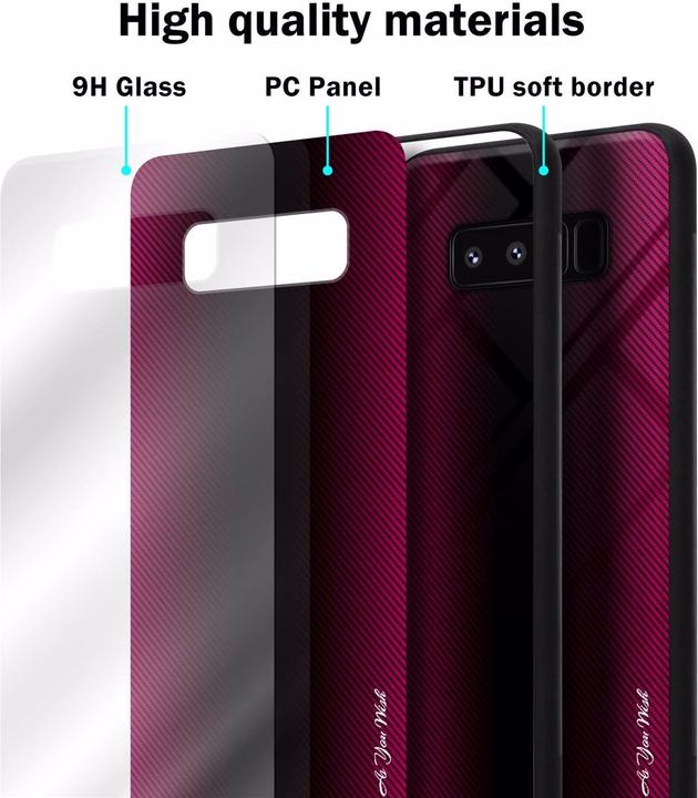 Image du produit Cadorabo TPU Couverture en verre rayé (Samsung Galaxy Note 8)
