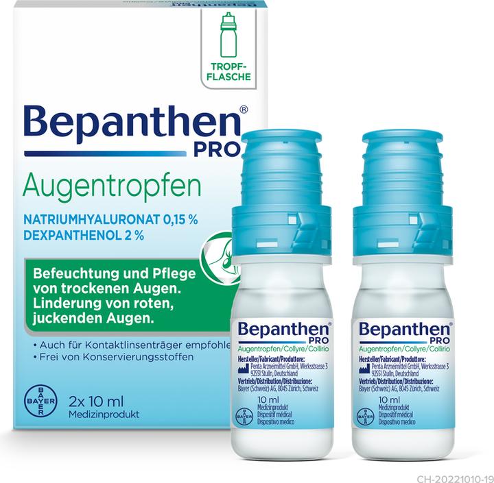 Bepanthen PRO Gocce oculari (20 ml, Gocce oculari 2 x 10 ml)