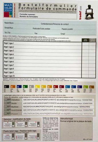 Image du produit Trodat Tampon encreur multicolore Professional Line 5208
