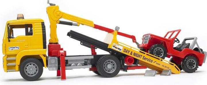 Actual product image Bruder Man tow truck with off-road vehicle
