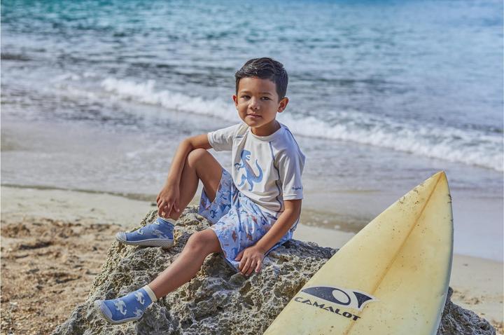 Image du produit Playshoes T-shirt UV manches courtes Dino Ecru taille 122/128 (122, 128)
