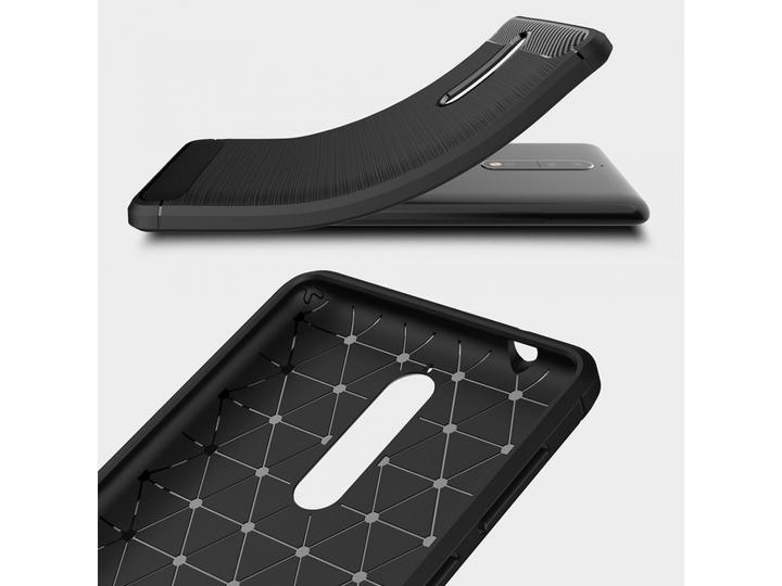 Actual product image Screenguard Nokia 8 Cover Carbon Brushed Soft TPU (Nokia 8)