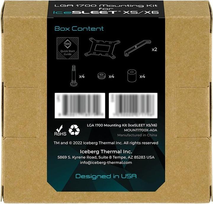 Actual product image Iceberg Thermal LGA 1700 Kit IceSLEET X5/X6