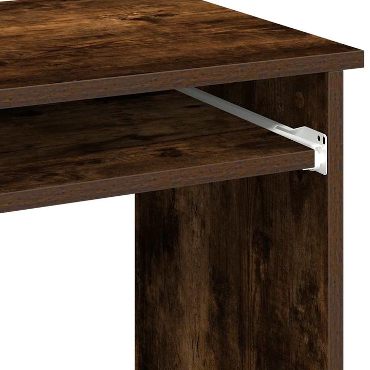 Actual product image VidaXL Desk with shelf smoked oak 84x40x78 cm wood-based office desk