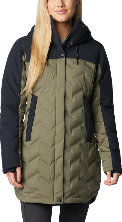 Immagine prodotto Columbia Chaqueta impermeable de plumón y largo medio con capucha Mountain Croo™ III para mujer (XL)