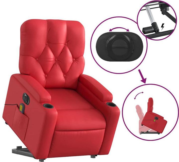 Immagine prodotto VidaXL Poltrona massaggiante con ausilio elettrico in similpelle