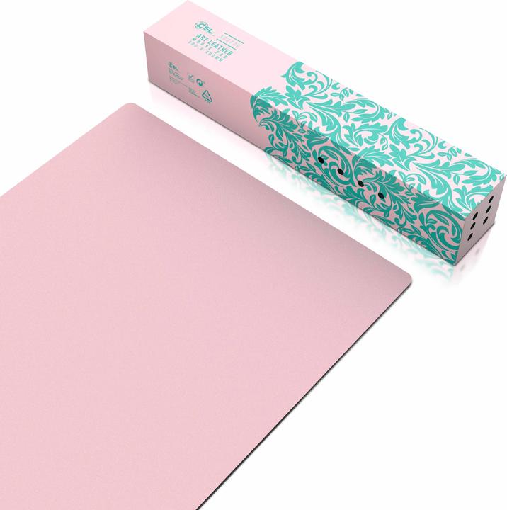 Actual product image CSL Mouse pad, mouse mat XXL, elegant leather look, desk pad 900 x 400 mm, rose (XXL)