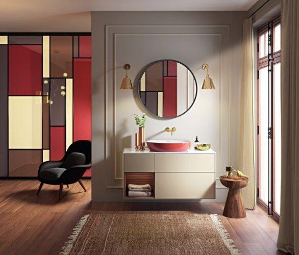 Actual product image Villeroy & Boch Countertop washbasin Artis 58 cm square white/coal black 417258BCT8 (380 mm, 580 mm)