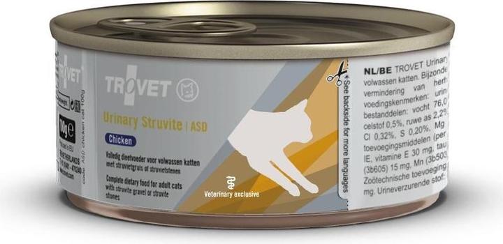 Image du produit Trovet ASD Urinary Struvite 100g z kurczakiem dla kotów (Senior, Adulte, 1 pcs, 100 g)