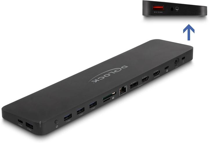 Immagine prodotto Delock Docking station USB Type-C a triplo display con DisplayL (USB-C, 10 Porti)
