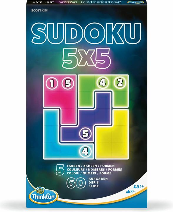 Ravensburger ThinkFun - 76634 - Sudoku 5x5 - The magnetic travelling puzzle game. Perfect for travelling and as a (German, French, Italian)