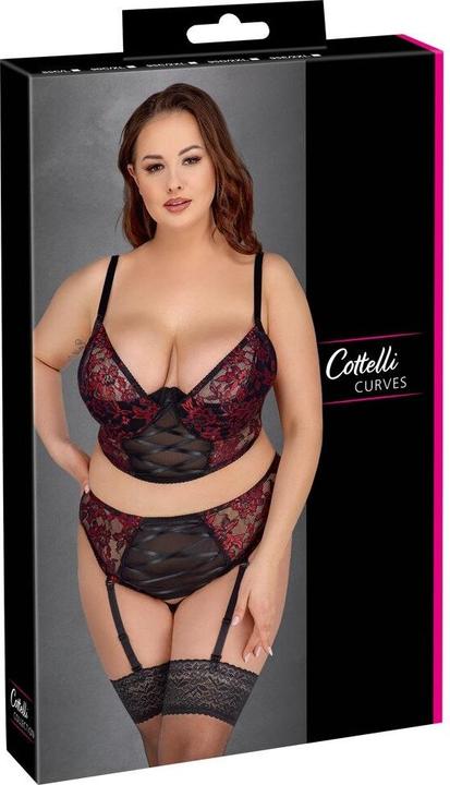Produktbild Cottelli Collection BH Set schwarz/rot 95E/2XL (95 E)