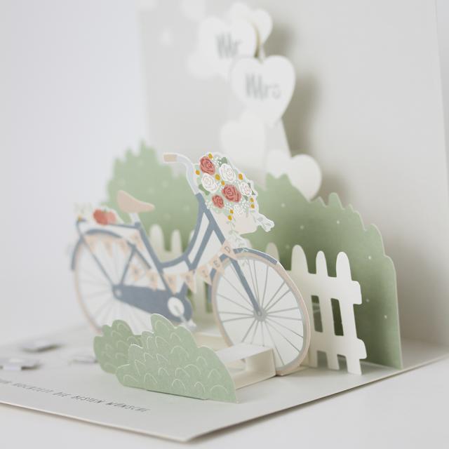 Actual product image Pop-Up Card - Wedding Bicycle (1 pcs.)