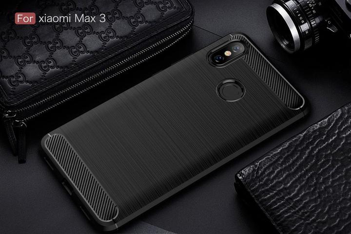 Actual product image Screenguard Xiaomi Mi Max 3 Hull Carbon Brushed Soft TPU (Mi Max 3)
