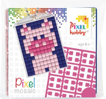 Produktbild Magni Pixel P23002 Mosaik Medaillon Schwein, Schlüsselanhänger für Kinder zum Selbstgestalten, kinderleich