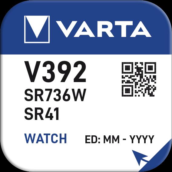 Varta V392 / SR41W - Uhrenbatterie (1 pcs, LR41, 40 mAh)