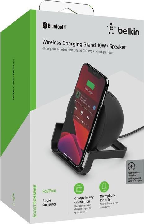 Actual product image Belkin BoostCharge 3-in-1 Wireless Charger + Ständer + Lautsprecher (10 W)