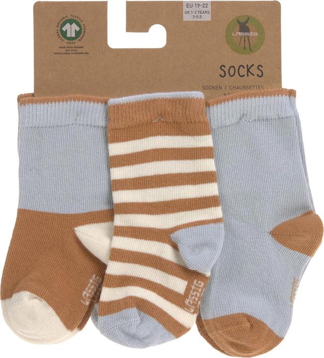Actual product image Lässig Socks Set of 3 Light Blue Caramel Size 23 - 26 (pack of 3, 23 - 26)