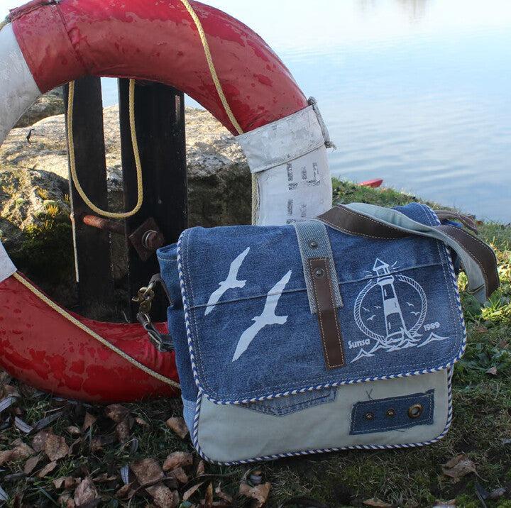 Immagine prodotto Sunsa Borsa in denim Borsa a tracolla Borsa a mano Scuola Upcycling No.54