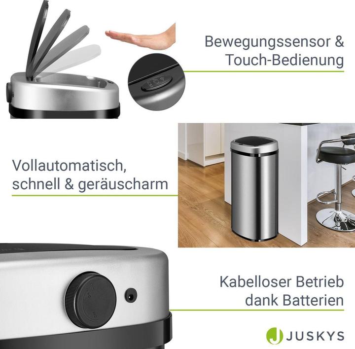 Actual product image Juskys Automatischer Mülleimer mit Sensor (60 l)