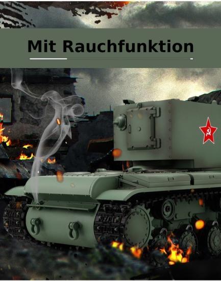 Produktbild Es-toys RC Panzer "Russicher KV-2" Heng Long 1:16 Mit R&S, Metallgetriebe (Stahl) Und Metallketten -2,4Ghz - (RTR Ready-to-Run)