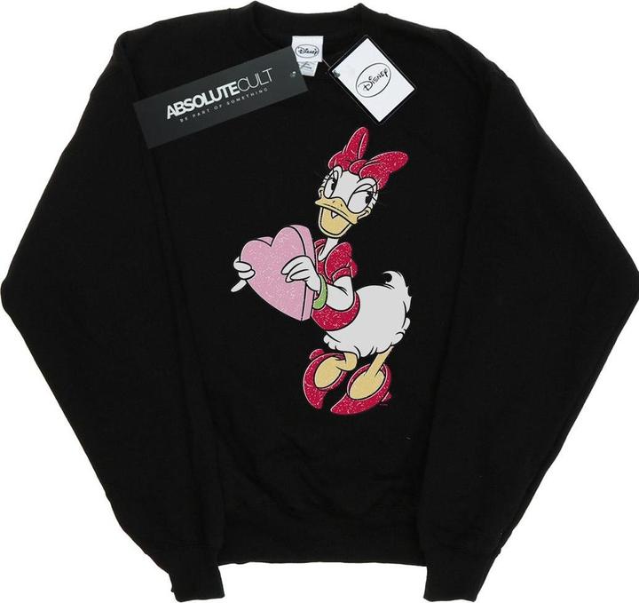 Disney Daisy Duck Love Heart Sweatshirt (S)