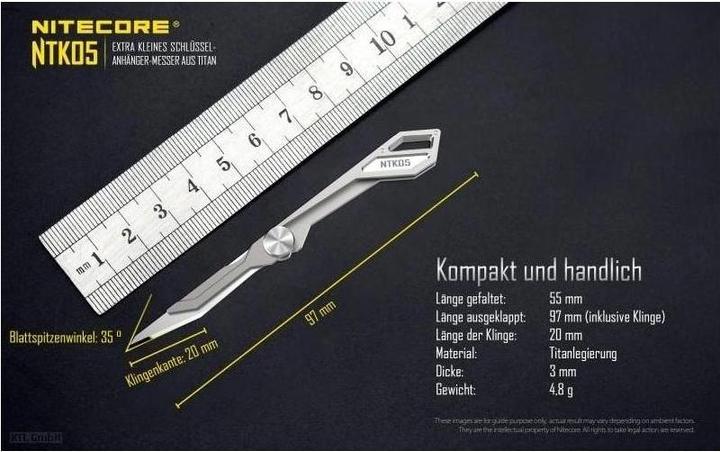 Produktbild Nitecore Titan Knife NTK05 (4.20 cm)