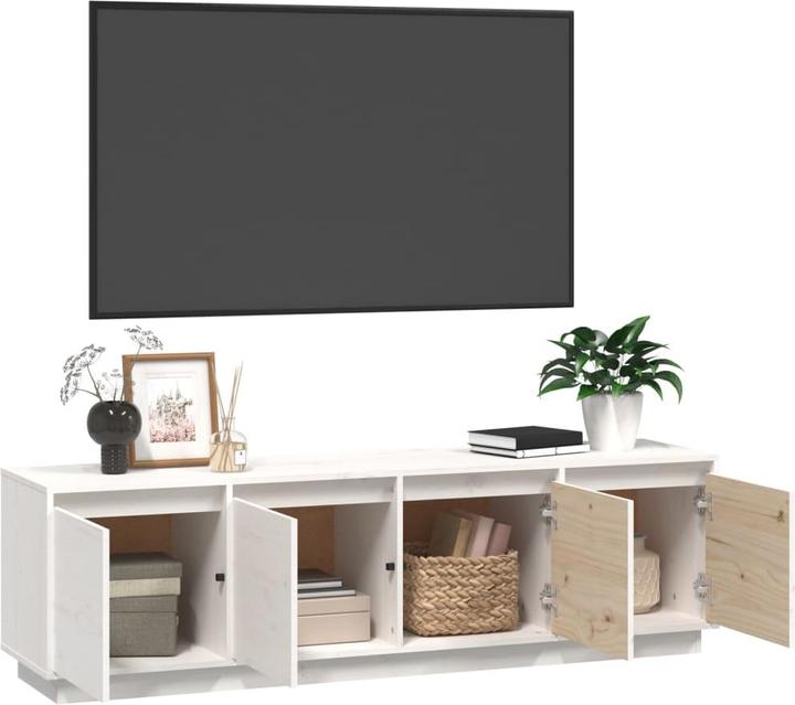 Produktbild VidaXL TV-Schrank Weiss 156x37x45 cm Massivholz Kiefer,Farbe