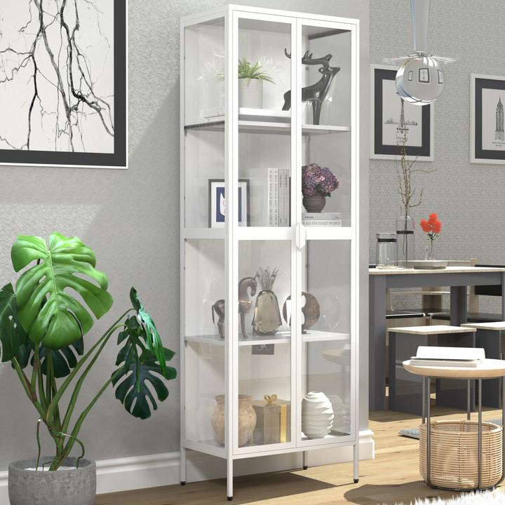 Immagine prodotto VCM Vetrina in acciaio Floka XXL (60 x 35 x 180 cm)