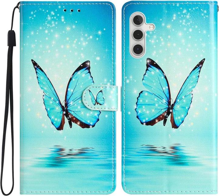 Immagine prodotto Cover-Discount Galaxy S23 FE - Custodia in pelle a farfalla blu (Samsung Galaxy S23 FE)