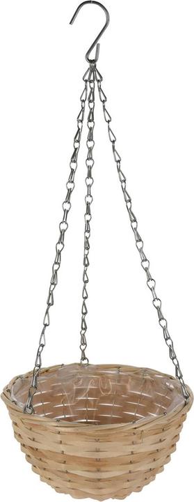 Actual product image ProGarden Set of 2 hanging flower pots made of wicker, hanging basket with chain and hook, 30 x 16.5 cm