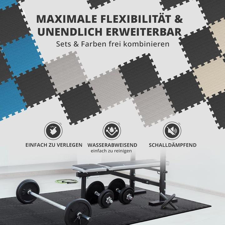 Actual product image BeMaxx 1) Anthracite (30 X 30 Cm), 1) Set of 18 (1,67 m²) (1 cm)