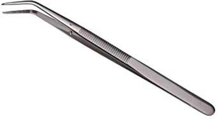 Actual product image Dönges Tweezers with guide pin, curved, pointed, 155 mm