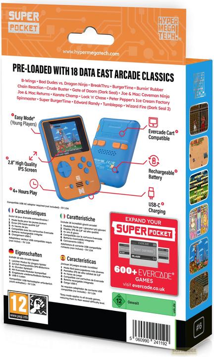 Actual product image Blaze Evercade Data East Super Pocket