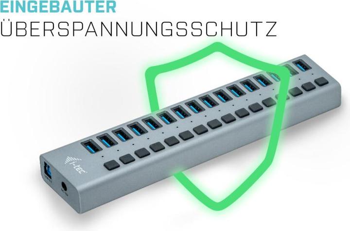 Actual product image i-tec Hub (USB-B, 16 Ports)