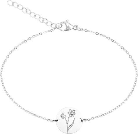 HCA Armband - "Your Flower" - Edelstahl - Narzisse (20 cm, Edelstahl)