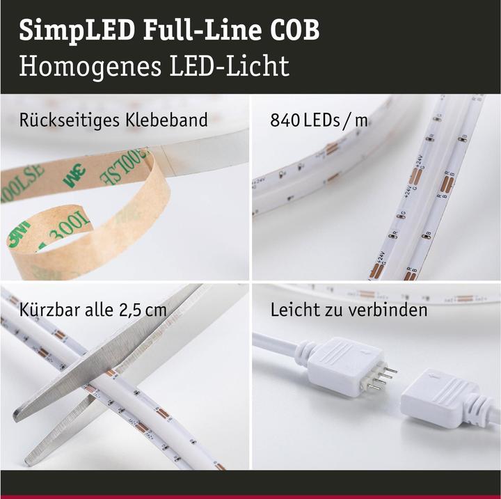 Produktbild Paulmann SimpLED COB Stripe Set (RGBW, 150 cm, Indoor)