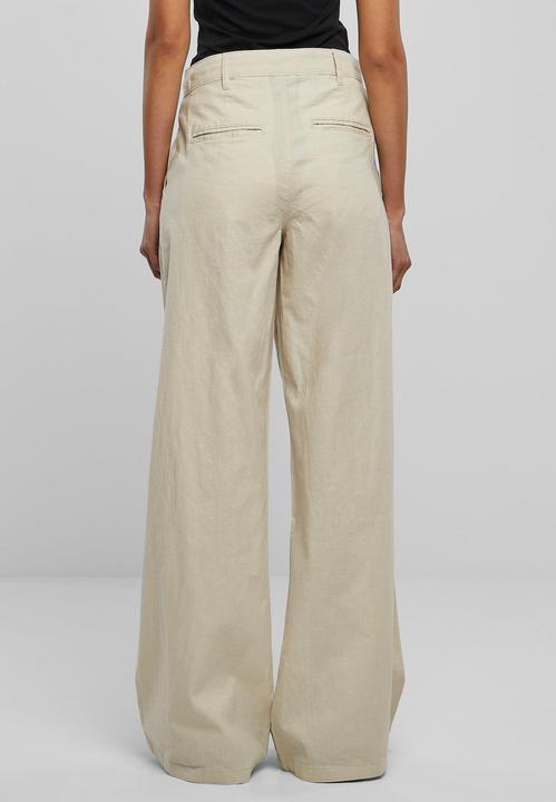 Image du produit Urban Classics Ladies High Linen Mixed Wide Leg Pants (28)