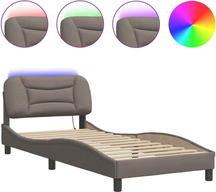 Actual product image VidaXL Bed frame with LED fabric (90 x 190 cm)