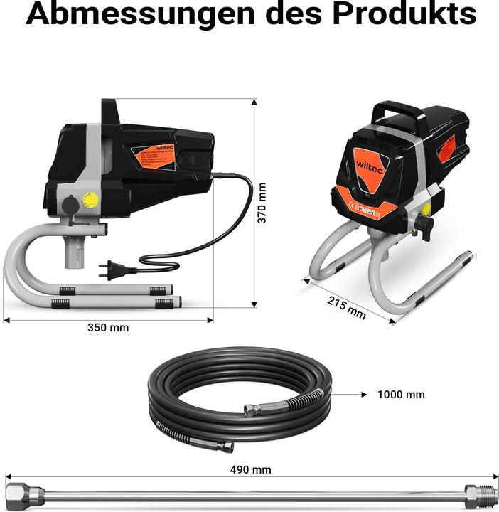 Produktbild Wiltec Hochdruck Farbsprühsystem