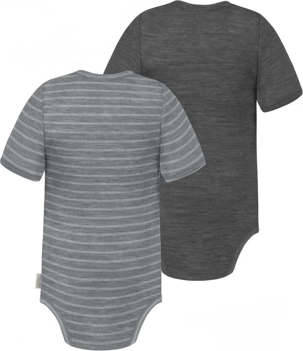 Actual product image Normani Set of 2 baby merino bodysuit short sleeves "Tauranga" - 9293 (62)