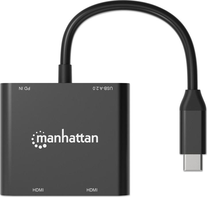 Produktbild Manhattan USB-C PD auf Dual-HDMI-Monitor-Adapter (USB Typ-C, HDMI, 5.90 cm)