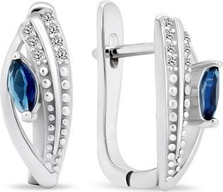 Brilio Silver - Dazzling silver earrings with zircons EA547W