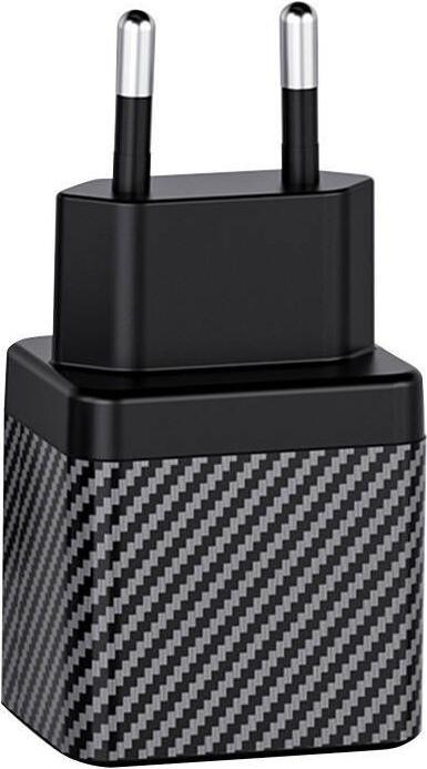 Invzi Wall charger GaN 2x USB-C, 45W, EU (black) (45 W)