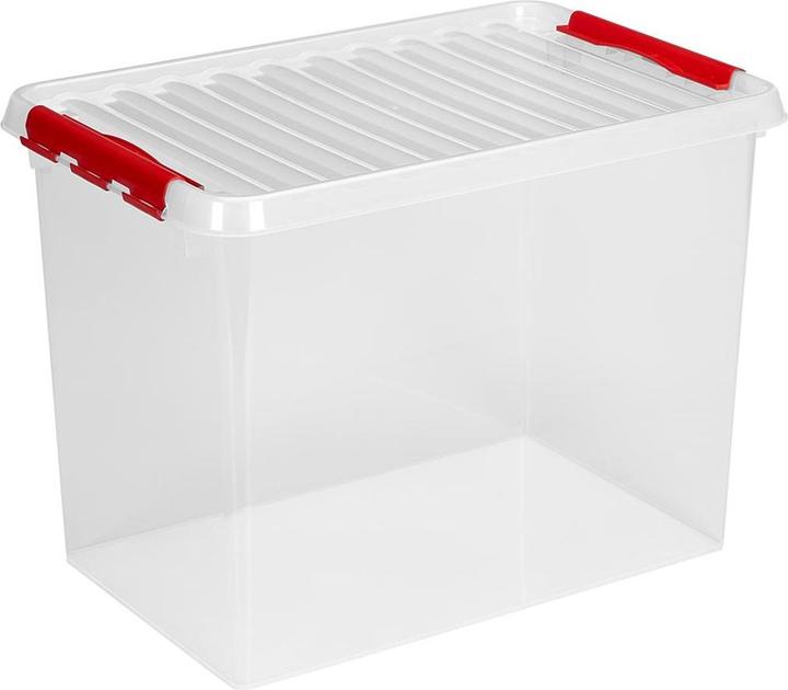 Actual product image Sunware Q-line storage box 72L transparent red (72 l)