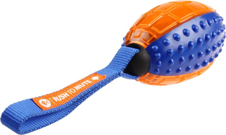 GiGwi Push to mute dog toy, ball, blue/orange (Dog chew toy)