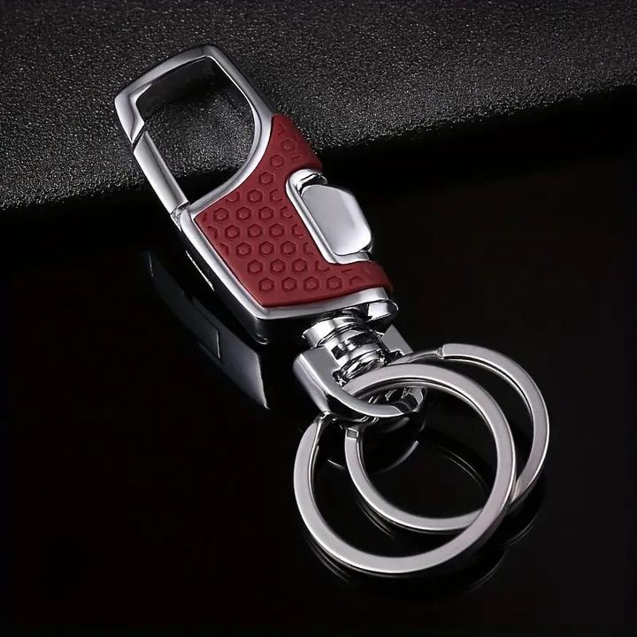 Actual product image Swissdetector Elegant, sturdy key ring - Red