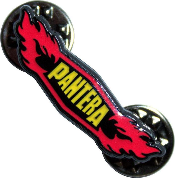 Pantera Flammen Abzeichen Edelstahl Nadel